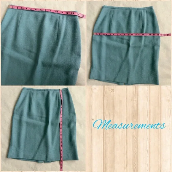 Neiman Marcus Wool Blend Light Blue Tweed Skirt Suit Luxury Blazer 8 Skirt 10 - Picture 13 of 16